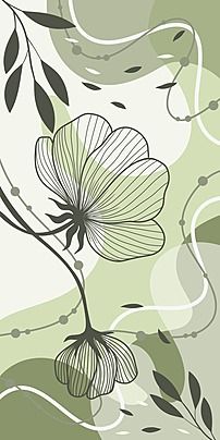 Abstract Motifs Design, Aesthetic Line Art Flower, Flower Drawing Background, Flowers Drawing Wallpaper, Green Leaves Aesthetic, Green Abstract Wallpaper, Line Art Leaves, Aesthetic Line Art, Uniqlo Outfit