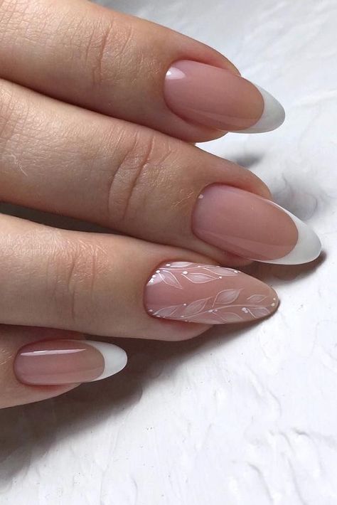 Bridal Nails Designs, Nude Nail Designs, Nail Art Wedding, Her Nails, Bride Nails, Orange Nails, Bridal Nails, Elegant Nails, Prom Nails