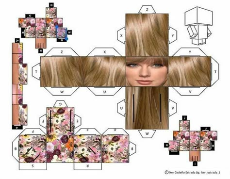 Fashion Vintage Aesthetic, Cube Template, Paper Cube, Evermore Folklore, Paper Rings, Taylor Swift Birthday, Taylor Smith, Estilo Taylor Swift, Paper Doll Template