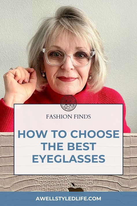 We all know that finding the most flattering glasses can be a challenge. A Well Styled Life is sharing some tips on how to find the best eyeglasses for your face shape. She narrowed down style of glasses for round shape face, oval shape face, square faces and more. Follow for more tips on finding the perfect glasses for your everyday and reading glasses for women over 50. Eyeglasses For Oblong Face Women, Glasses For 70 Year Old Women, Women's Eyeglasses 2023, Bifocals For Women, Costco Eyeglasses For Women, Eye Glasses For Square Face Shape, Glasses Over 50 Women, Women’s Glasses Round Face, Women’s Eyeglasses Frames 2024