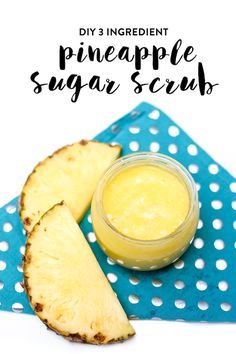 3 ingredient pineapple sugar scrb Pineapple Sugar Scrub, Pineapple Scrub, Pineapple Sugar, Diy Body Scrubs, Diy Scrubs, Diy Pineapple, Salt Scrubs, Body Scrub Recipe, Sugar Scrub Homemade