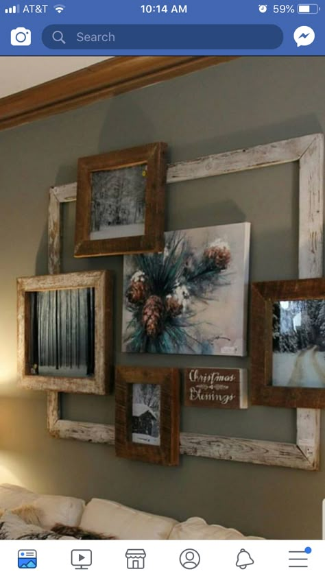 Room Decor Diy Ideas, Living Room Decor Diy, Rustic Apartment Decor, Winter Wall Decor, Rustic Apartment, Diy Wand, Diy Living Room, Diy Living Room Decor, Decor Diy Ideas