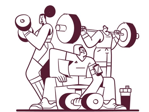 Gym Graphics Illustration, Gym Equipment Illustration, Sport Sketches Drawings, Gym Doodle Art, Gym Poster Design Creative, Dumbell Drawing, Workout Poster Design, Gym Illustration Art, Gym Graphic Design