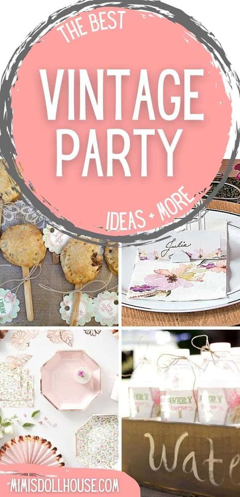 Vintage Birthday: Avery's Sweet 1st Birthday. There is nothing sweeter than a vintage birthday theme for a pretty little girl. Today I'm sharing a Vintage Birthday Party for a one year old sweetie pie. Vintage and florals can be such fun party themes. They are sweet and good for any age birthday, bridal shower and baby showers. #floraltableware #vintageparty Vintage Party Decorations Birthday, Vintage Themed Birthday Party, Vintage Floral Birthday Party, Vintage Birthday Party Theme, Vintage Kids Birthday Party, Vintage Birthday Party Decorations, Vintage 1st Birthday Girl, Vintage Birthday Party Women, Vintage First Birthday Girl