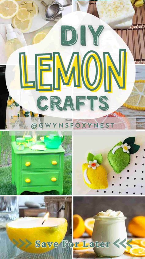 Hey crafters! Dive into the world of citrus with these refreshing DIY Lemon Crafts! Whether you’re into home decor, skincare, or just love crafting, these projects are bursting with zest and creativity. From lemon-scented candles to handmade soaps and everything in between, there’s something here to brighten up your day and your home with these easy DIY lemon crafts ideas for adults! 🌼✂️ Lemon Themed Diy Crafts, Lemon Diy Craft, Lemon Gift Ideas, Lemon Decor Diy, Samaritans Purse, Lemon Scented Candle, Lemon Diy, Crafts Ideas For Adults, Lemon Crafts