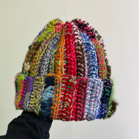 made to order scraps beanie one of a kind no two beanies are alike as theyre made from difff pieces of yarn