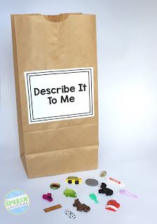 6 Ways to use Paper Bags in Speech and Language Therapy | My Speech Universe Labeling Objects Speech Therapy, Creative Language Activities, Language Disorder Activities, Language Building Activities, Prek Language Activities, Wh Speech Therapy Activities, Fun Language Activities, Snf Speech Therapy, Expressive Language Activities Preschool