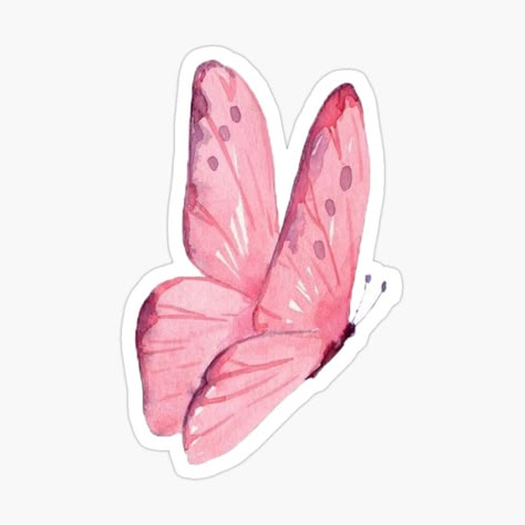 Compra mis diseños en productos de calidad. Apóyame en Redbubble #RBandME: https://www.redbubble.com/es/i/pegatina/Pink-watercolor-butterfly-de-nataliabrito/156734559.JCQM3?asc=u Colorful Stickers Aesthetic, Pink Stickers Png, Sticker Png Aesthetic, Pink Stickers Aesthetic Printable, Cool Stickers Printable, Pink Cute Stickers, Pink Stickers Printable, Stickers Rosa, Cute Pink Stickers