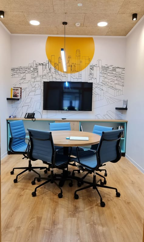 Small Metting room interior design. part of a ll concept of engineers Companyץ Meeting Room Design Office, Architect Office Interior, Office Layout Plan, Ruangan Studio, Aesthetic Work Desk, Vibey Apartment, Small Office Design Interior, Bedroom Area Rugs, Coworking Space Design