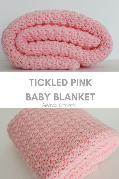 Beginner Blanket, Crochet Blanket Tutorial, Crochet Waffle Stitch, Baby Afghan Crochet Patterns, Blanket Tutorial, Pink Baby Blanket, Crochet Baby Blanket Free Pattern, Easy Crochet Baby Blanket