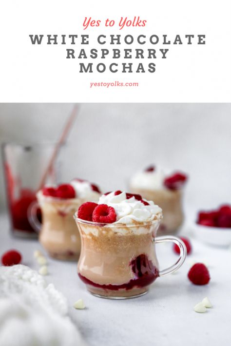 Mocha Latte Recipe, Raspberry Coffee, Nespresso Recipes, White Chocolate Sauce, Mocha Recipe, Coffee Treats, White Chocolate Mocha, Mocha Coffee, Chocolate Espresso