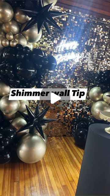 Soirée by Sorangel on Instagram: "Don’t leave your shimmer wall see through! ❌❌❌ I made that mistake in the past and regretted it! I really does take away from the elegance of our art piece. 👩🏻‍🎨 For this install I made sure to bring a curtain and place it behind my shimmer wall using safety pins! HUGE diference! Highly recommend taking this extra step!  . . . #protips #advice #eventplannerlife #shimmerwalls #partydecor #balloongarlandbackdrop #gold #40thbirthday" Gold Shimmer Wall, Shimmer Wall, Safety Pins, Wall Background, Gold Shimmer, Balloon Garland, 40th Birthday, Life Planner, Wedding Reception