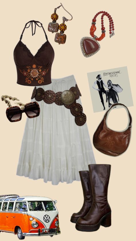 fashion, concert outfit, ootd, fit check, inspo, aesthetic, 70s, woodstock, vintage fashion, retro, women’s style 70s Fashion Vintage 1970s Women, 70s Hippie Aesthetic Outfit, Fashion Concert Outfit, Modern Hippie Outfits, Hippie Aesthetic Outfit, Woodstock Outfit, 70s Outfits Aesthetic, 70s Aesthetic Fashion, 70s Woodstock