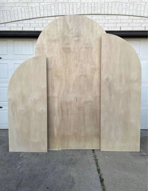 Arched Plywood Backdrop, Rounded Wood Backdrop, Party Wooden Arch, Wood Arches Backdrop, Wood Arch Photo Backdrop, Wood Arch Panel Backdrop Diy, Backdrop Board Stand, Arches Photo Backdrop, 3 Arches Backdrop