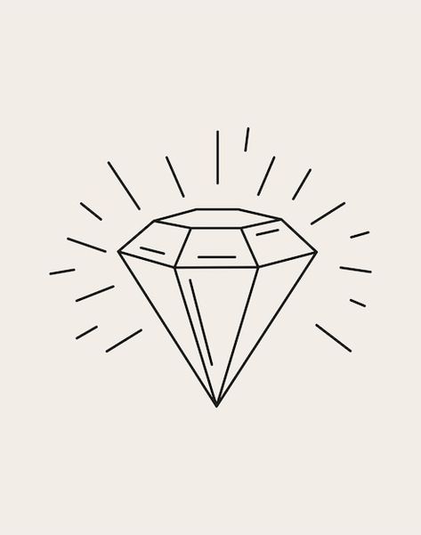 Diamond Line Drawing, Diamonds Illustration, Stone Branding, Sparkle Drawing, Diamond Logo Design, Drawing Icons, Sewing Business Logo, Pressure Makes Diamonds, Bracelet Logo