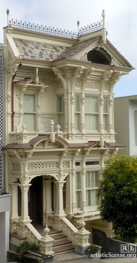 Stick Victorian House, Victorian House Facade, Victorian Architecture Exterior, Blue Victorian House, White Victorian House, Victorian Facade, Small Victorian House, Victorian House Exterior, Edwardian Architecture