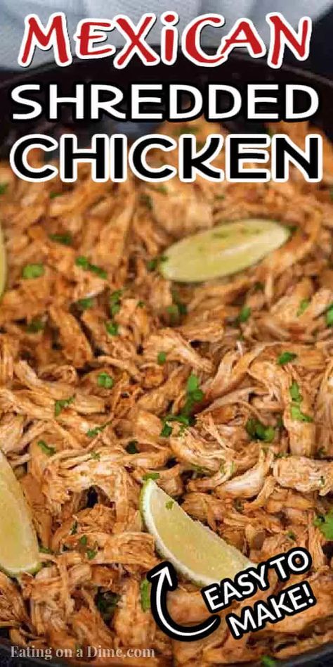 Authentic Mexican Shredded Chicken Crockpot, How To Make Chicken Tacos On Stove, Shredded Taco Chicken Recipes, Authentic Chicken Burritos, Chicken Tacos On Stove Top, Stove Top Shredded Chicken Tacos, Best Chicken For Tacos, Chicken For Tacos Stove Top, Mexican Chicken For Burritos