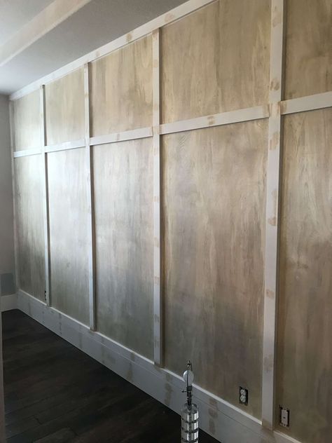 Replacing Paneling With Drywall, Paint Plywood Walls Ideas, Finished Plywood Walls, Plywood Bathroom Walls, Plywood On Walls, How To Cover Plywood Walls, Non Drywall Walls, Plywood Walls Painted, Shed Wall Covering Ideas