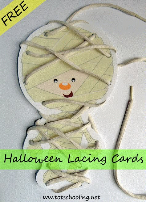 Cats Halloween, Thema Halloween, Lacing Cards, Halloween Printables Free, Halloween Preschool, Time Worksheets, Fall Preschool, Theme Halloween, Halloween School