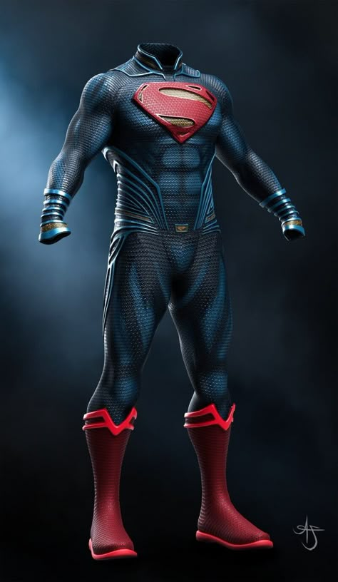 Superman Suit Designs, Superman Armor, Man Of Steel Suit, Superman Concept Art, Superman Suit, Superman Costume, Superman Henry Cavill, Superman Pictures, Superman Artwork