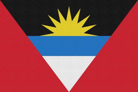 Illustration of the national flag of Antigua and Barbuda Antigua Flag, Flag Illustration, Antigua And Barbuda, National Flag, The National, Flag, For Free, Collage, Pins