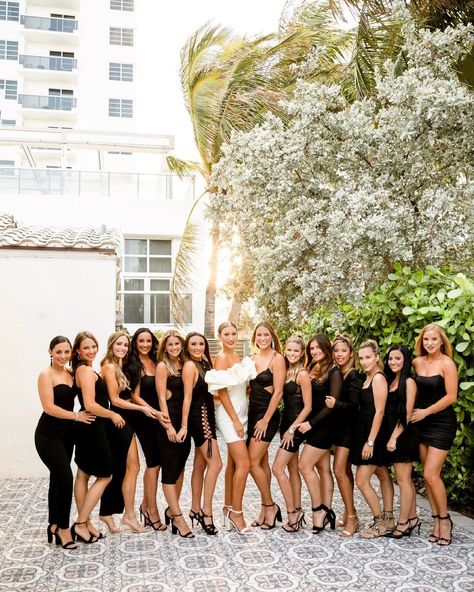 DANI MAIALE on Instagram: “BACH & BOUJEE 🥂🤍 Night two of the bachelorette party was just as amazing as the first! We had dinner at the one and only @kikiontheriver…” Bachelorette Outfit Ideas Black, Bacherlotte Outfits Bridesmaids, Florida Bachelorette Outfits, Bachelorette Party Florida, Bachelorette Party Outfit For Bridesmaid, Bachelorette Outfits Group, Cocktail Party Outfit Night, Bachelorette Party Outfits Group, Bachelorette Party Outfit Black