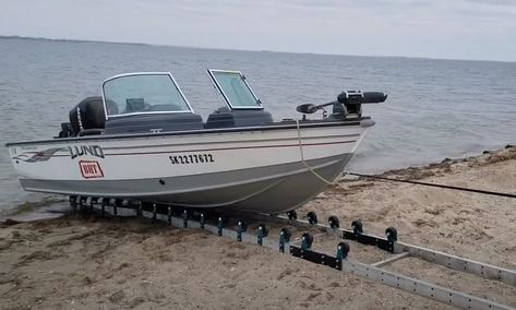 One of the solutions for launching a boat or docking a vessel without a fixed ramp is having a homemade boat roller ramp. Although always carrying a DIY boat ramp sounds complicated, It is highly recommended to build a boat ramp with rollers, thanks to its convenience and affordability. Floating Dock Plans, Homemade Boat, Towing Vehicle, Diy Boat, Floating Dock, Electric Saw, Into The Water, Prepper Survival, Camp Ideas