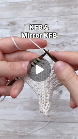 Sarah on Instagram: "Did you know thar our standard KFB (knit front back) increase, also has a mirror version?  The new stitch appears to the right of the original stitch, rather than to the left.

I often read that the KFB is a neutral increase, but I don’t think it is.

#knitting #knitlife #knittingaddict #knitfiberart #knitcraft #knitart #knitartists #slowfashion #makeyourownfashion #knittersofinstagram #knitpassion #handmadeknits #instaknit #knittingismytherapy #strickenmachtglücklich #stricken #strikk #knit" Knit Front And Back Increase, Kfb In Knitting, Knit Front And Back, Knit Art, A Mirror, Slow Fashion, Knitting Crochet, Fiber Art, Did You Know