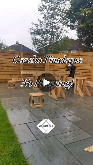 161K views · 1K reactions | Gazebos built in a day! 2.5m Overall Gazebo, no planning worries! If you would like to know more about our Gazebo builds, come and visit our display area or if you would like a copy of our brochure, comment BROCHURE 👇www.woodmines.info woodmines@gmail.com Unit 2b Cricket St Business Park, Wigan, WN6 7TP #gazebo #reelsfacebook #noplanning #pergoladesign #wiganbusiness #carpentryskills | WoodMines | OdinMann · Energizer Back Garden Design, Display Area, Backyard Gazebo, Patio Gazebo, Decks Backyard, Backyard Inspo, Here Comes The Sun, Diy House Projects, Pergola Designs