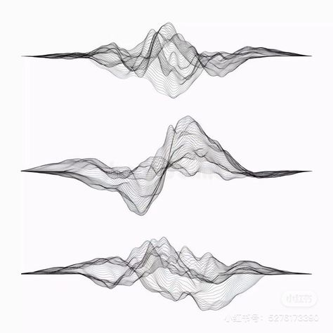 Music Sound Waves, Sound Wave Tattoo, Musical Illustration, Northern Lights Tattoo, Futuristic Hud, Sound Waves Design, Sound Logo, Audio Waves, Wave Drawing