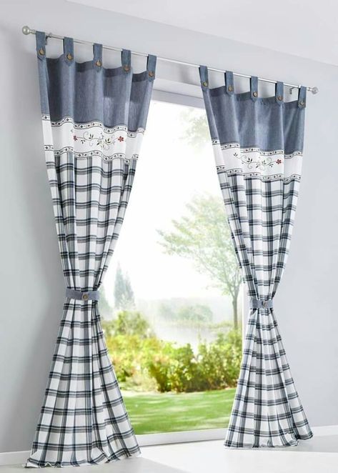 Summer Curtains Living Room, Diy Kitchen Curtains, Cortinas Country, Kitchen Curtain Designs, Summer Curtains, Curtain Styles, Plain Curtains, Simple Curtains, Country Curtains