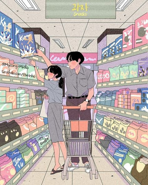 Ư chư bao giờ mới có bạn xinh trai đến rướccccc Myeong Minho, Cute Couple Drawings, Cute Couple Wallpaper, Couple Illustration, Cute Love Cartoons, Korean Couple, Korean Art, Love Illustration, Cute Couple Art