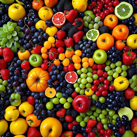 Photo a large display of fruits includin... | Premium Photo #Freepik #photo #fruits #fresh-fruit #fresh-fruits #fruits-vegetables Fruits Video, Fruits Photography, Fruits Aesthetic, Fruits Wallpaper, Islamic Months, Blue Vegetables, Aesthetic Fruit, Fruit Aesthetic, Food Benefits