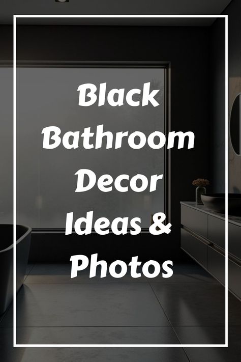 Black Bathroom Decor Ideas & Photos Black Contemporary Bathroom, Dark Gothic Bathroom Ideas, Bathroom Decor Black Cabinets, Black Shower Tile Bathroom, Cheetah Bathroom Ideas, Bathroom With Black Accent Wall, Bathroom With Black Toilet, Black Wall Bathroom Small Spaces, Black And White Interior Design Modern