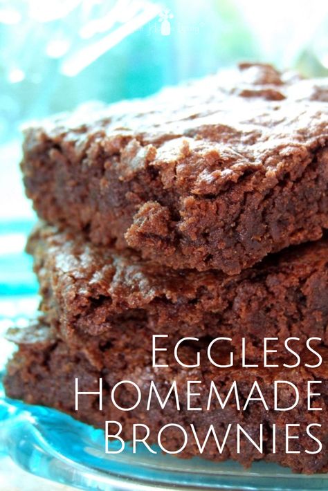 From Scratch Brownies, Scratch Brownies, Eggless Brownies, Eggless Brownie Recipe, Perfect Brownie Recipe, Egg Free Desserts, Egg Free Baking, Dessert Halloween, Perfect Brownies