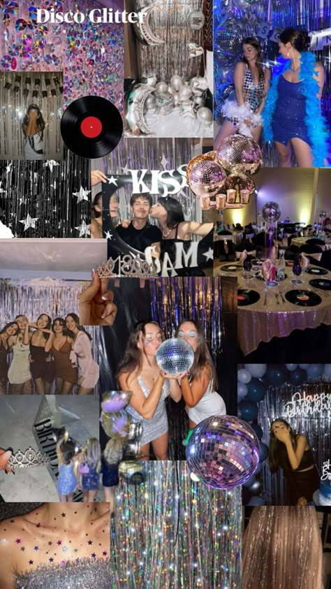 Disco Debut Theme, Disco Semi Formal Theme, Huge Party Ideas, 18th Birthday Disco Theme, 18th Bday Party Ideas Theme, Y2k Homecoming Theme, 18th Disco Party, School Disco Ideas, Y2k Prom Theme