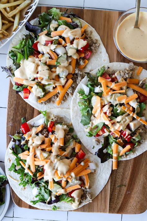 30 High Protein Recipes from a Registered Dietitian - The Balanced Nutritionist Healthy Big Mac Sauce, Healthy Big Mac, Balanced Nutritionist, Big Mac Wrap, Protein Pasta Salad, High Fiber Smoothies, Delish Dinners, Wraps Recipes Easy, High Protein Pasta