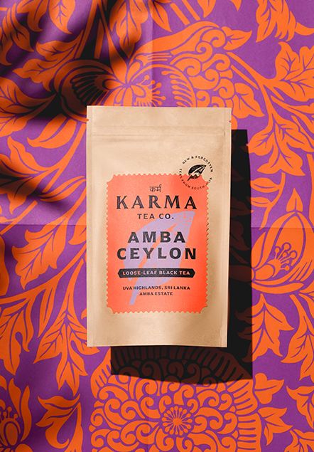 Karma Tea Co. on Packaging of the World - Creative Package Design Gallery Heritage Packaging Design, Chai Branding, Tea Branding Design, Organic Tea Packaging, Chips Packaging, Tea Branding, Coffee Label, Tea Brands, Tea Packaging