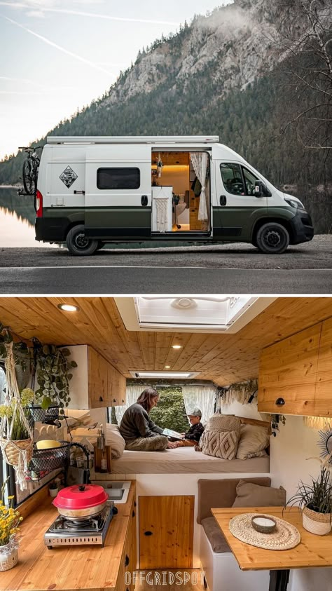 Peugeot Boxer Camper Van Conversion by Vanderful Boxer Peugeot Boxer Van Conversion, Boxer Van Conversion, Boxer Campervan Conversion, Van Life Build Ideas, Camping Van Interior, Van Life Conversion, Peugeot Boxer Camper Conversion, Camper Van Outside, Sprinter Van Conversion Interiors