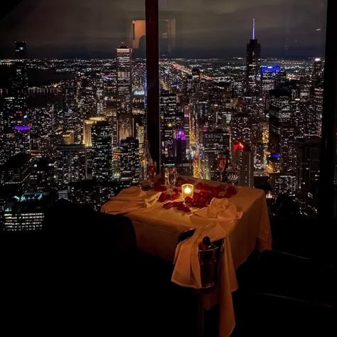 Candle Light Dinner Romantic Couple, Gf Proposal, Penthouse Bedroom, Vision Goals, Nyc Penthouse, New York Penthouse, Billionaire Lifestyle Luxury Living, Romantic Date Night Ideas, Cozy Restaurant