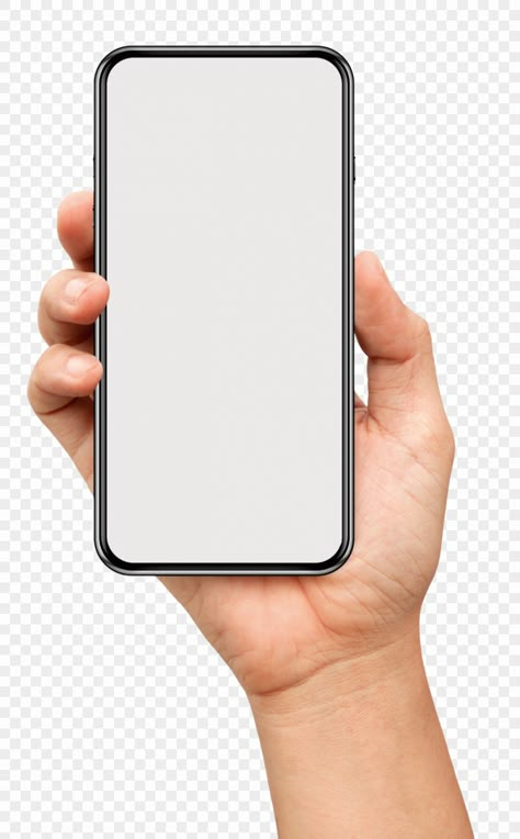 Smart Phone, Hands are holding a small bezels Someone Holding A Phone, Smart Phone Design, Mobile In Hand, Thumbnail Material, Iphone In Hand, Phone Collage, Phone Png, Hand Holding Phone, Holding Phone