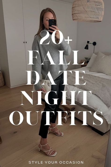 Searching for classy and dressy fall date night outfits for 2024? Whether you’re after dressy or casual date night outfits, we’ve got 20+ chic ideas for you this fall. From jeans and dresses to at-home date night outfits, these are the perfect fall going out outfits for your date night. Fall style, chic style, classy outfits. Zara Date Night Outfit, Fall 2024 Date Outfits, Pub Quiz Outfit, Dinner And Concert Outfit, Date Night Aesthetic Outfit, Dinner Outfits Fall 2024, Autumn Going Out Outfits Night, Casual Pub Outfits Women, Fall Outfit Night Out