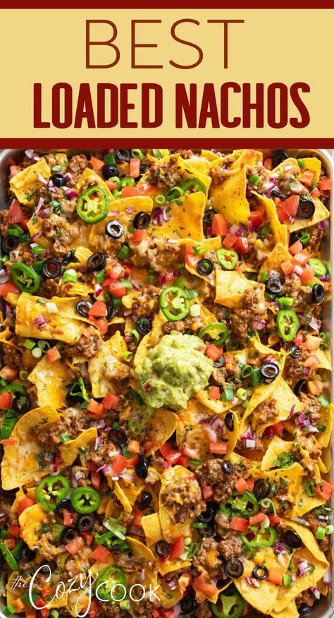 Boudin Nachos Recipe, Easy To Make Mexican Food, Nachos Chili And Cheese, Nacho Tacos Recipe, Easy Sharing Food, Guacamole Dinner Ideas, Mexican Food Nachos, Nacho Ground Beef Recipes, Nacho Beef Recipe