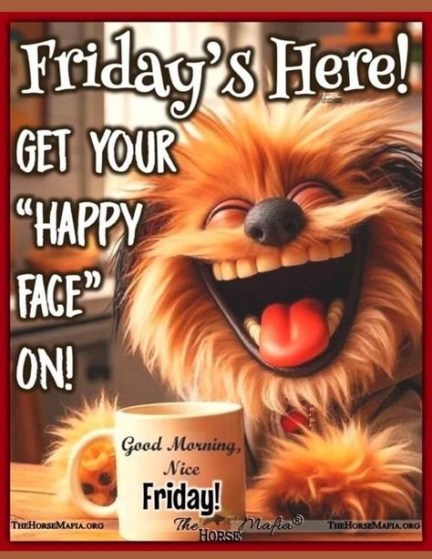 Good Morning Facebook Friends, Happy Friday Funny Humor, Verknipte Humor, Work Etiquette, Good Morning Animals, Friday Morning Quotes, Friday Messages, Good Morning Facebook, Friday Funny