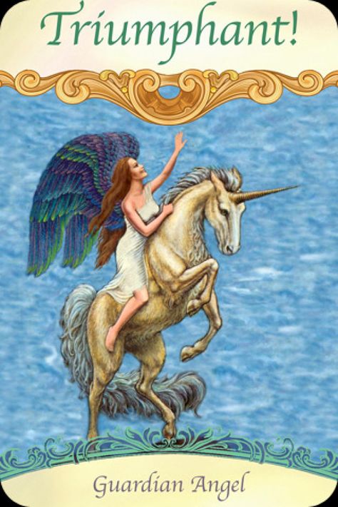 Daily Angel Oracle Card: Guardian Angel ~ Triumphant! From the Saints and Angels Oracle Card deck, by Doreen Virtue, Ph.D Guardian Angel ~ Triumphant!: “You will be triumphant, and your desir… Angel Tarot Cards, Angel Tarot, Angel Signs, Animal Spirit Guides, Angel Oracle Cards, Doreen Virtue, Angel Guidance, Your Guardian Angel, Angel Messages