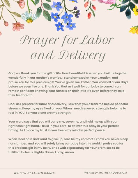 Prayers For Labor And Delivery Mom, Prayer For Safe Delivery, Fix Your Eyes On Jesus, Pregnancy Prayer, Prayer For Mothers, Pregnancy Affirmations, Prayer For Baby, Baby Delivery, Prepare For Labor