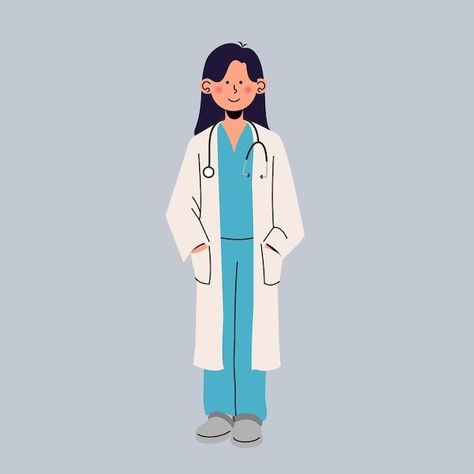 Doctor simple vector illustration | Premium Vector #Freepik #vector #people #career #doctor #doctors Doctor Illustration Art, Doctor Vector Illustration, Career Illustration, Hospital Illustration, Doctor Illustration, Doctor Vector, Friday Illustration, Narrative Illustration, Women Doctor