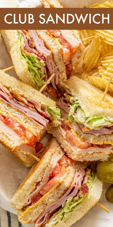 The perfect recipe idea for a picnic this summer! Deli Sandwiches Ideas, Cold Lunch Ideas For Adults, Lunch Sandwich Recipes, Club Sandwich Recipes, Beach Recipes, Sandwhich Recipes, Best Sandwich Recipes, Cold Sandwiches, Cold Lunches