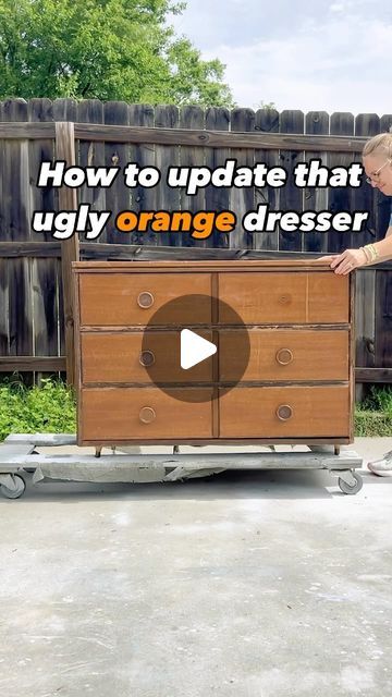 Orange Dresser, Serpentine Dresser, Diy Furniture Flip, Dresser Refinish, Apothecary Style, Dresser Redo, Style Dresser, Diy Dresser Makeover, Oak Bedroom