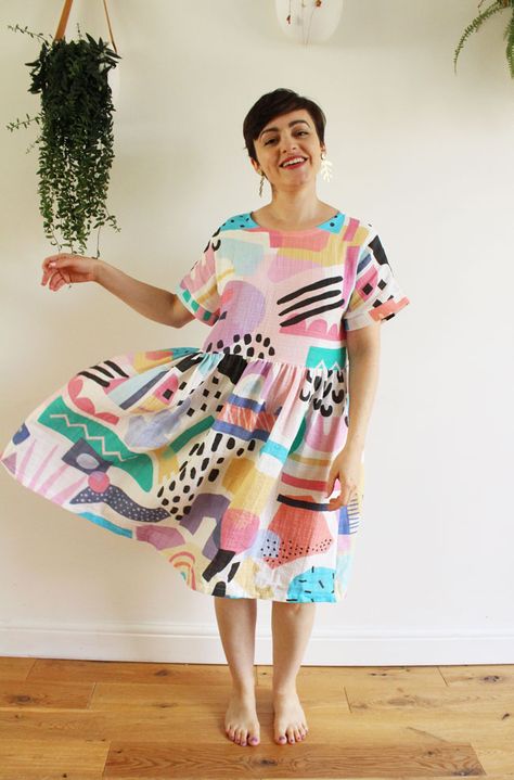 Smock Dress Pattern, Sew Your Own Clothes, Tilly And The Buttons, Dopamine Dressing, Floaty Dress, Make Your Own Clothes, Dress Making Patterns, Handmade Wardrobe, Gauze Dress